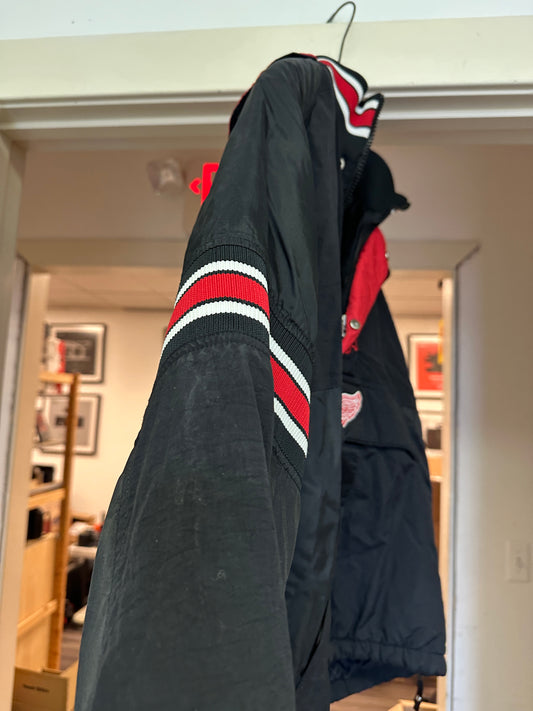 STARTER NHL Detroit Red Wings Mens Large Heavy Duty Pullover Jacket 1/4 Zip XL