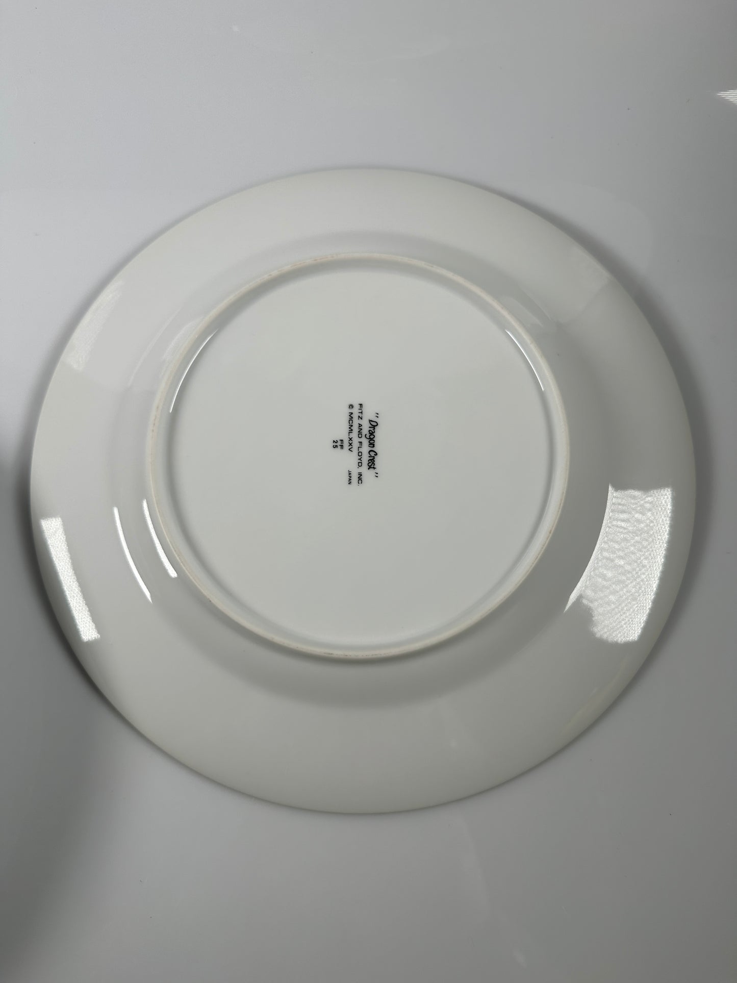 Vintage Fitz and Floyd Dragon Crest Dinner Plate 10 1/4" Diameter set of 3