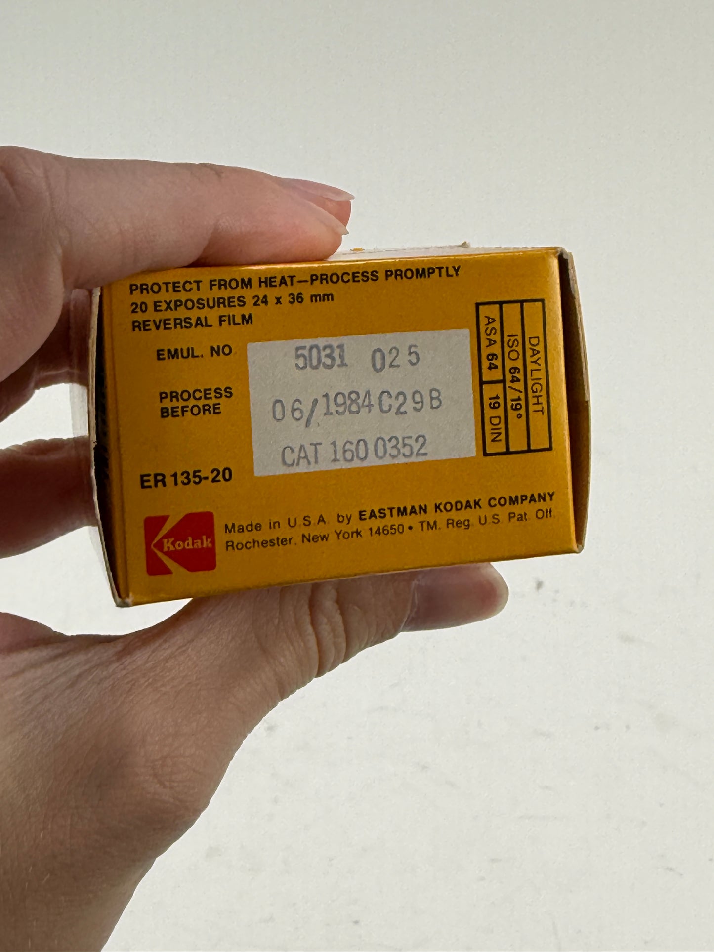 Kodak Ektachrome 64 ER 20 Film 1 roll 35mm 20 exposures