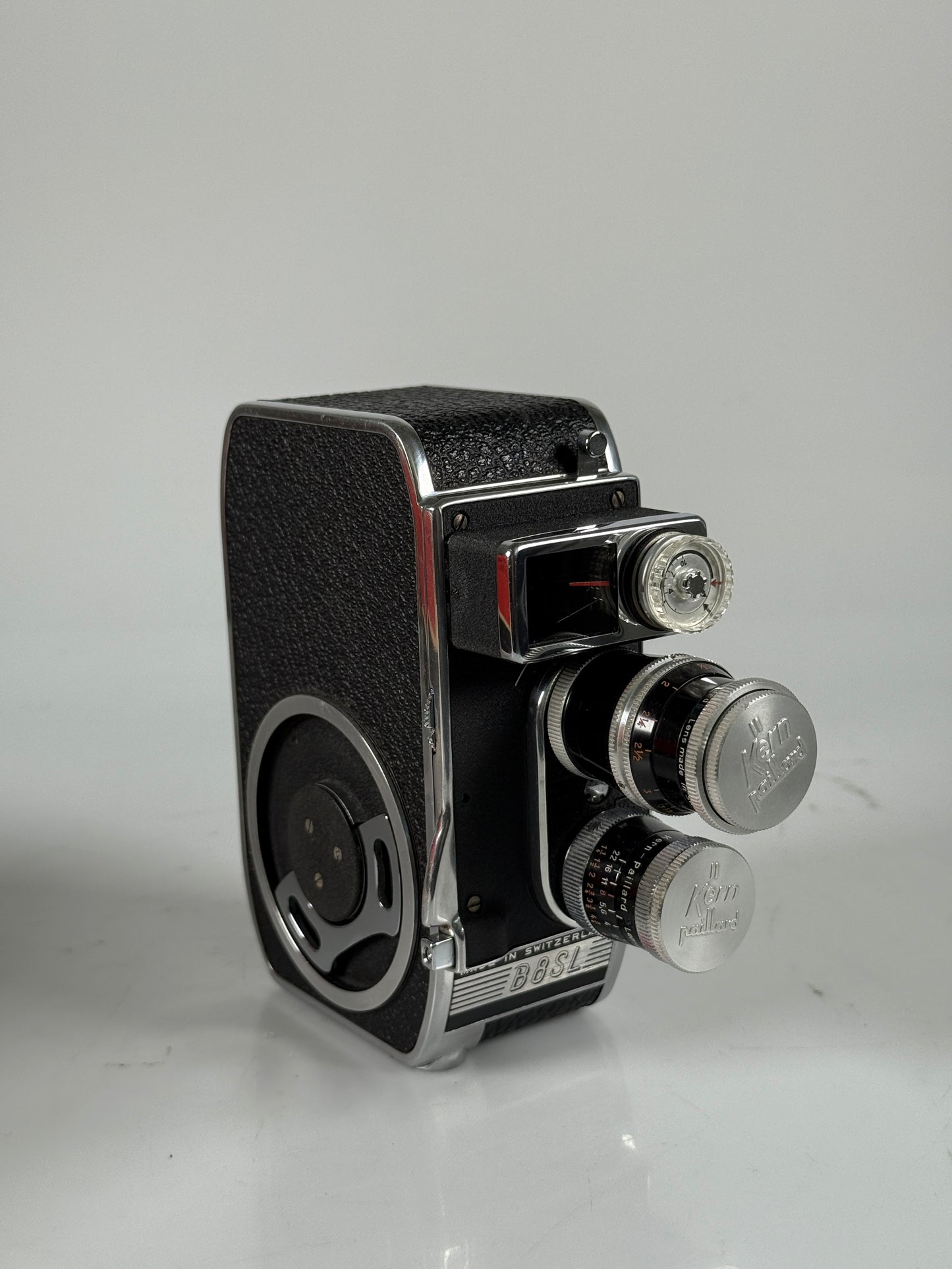 Paillard Bolex B8SL Double 8mm Movie Cine Film Camera w/ 13mm and 36mm Kern Yvar lens