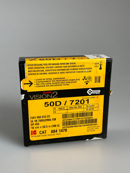Kodak Motion Picture Film 7201 50D vision 2 16mm 100 FT