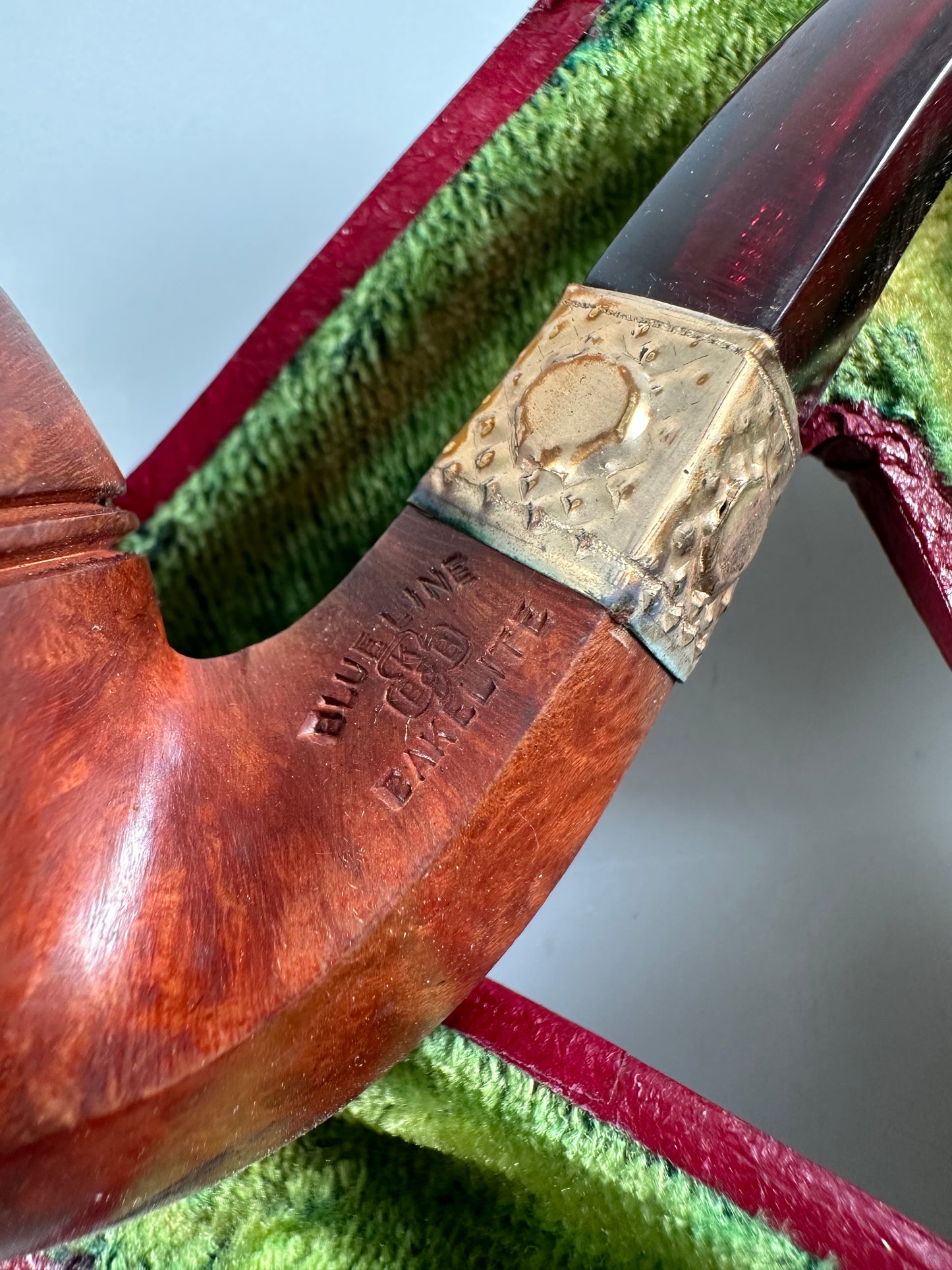 KBB Blue Line Bakelite Pipe, Unsmoked French Briar