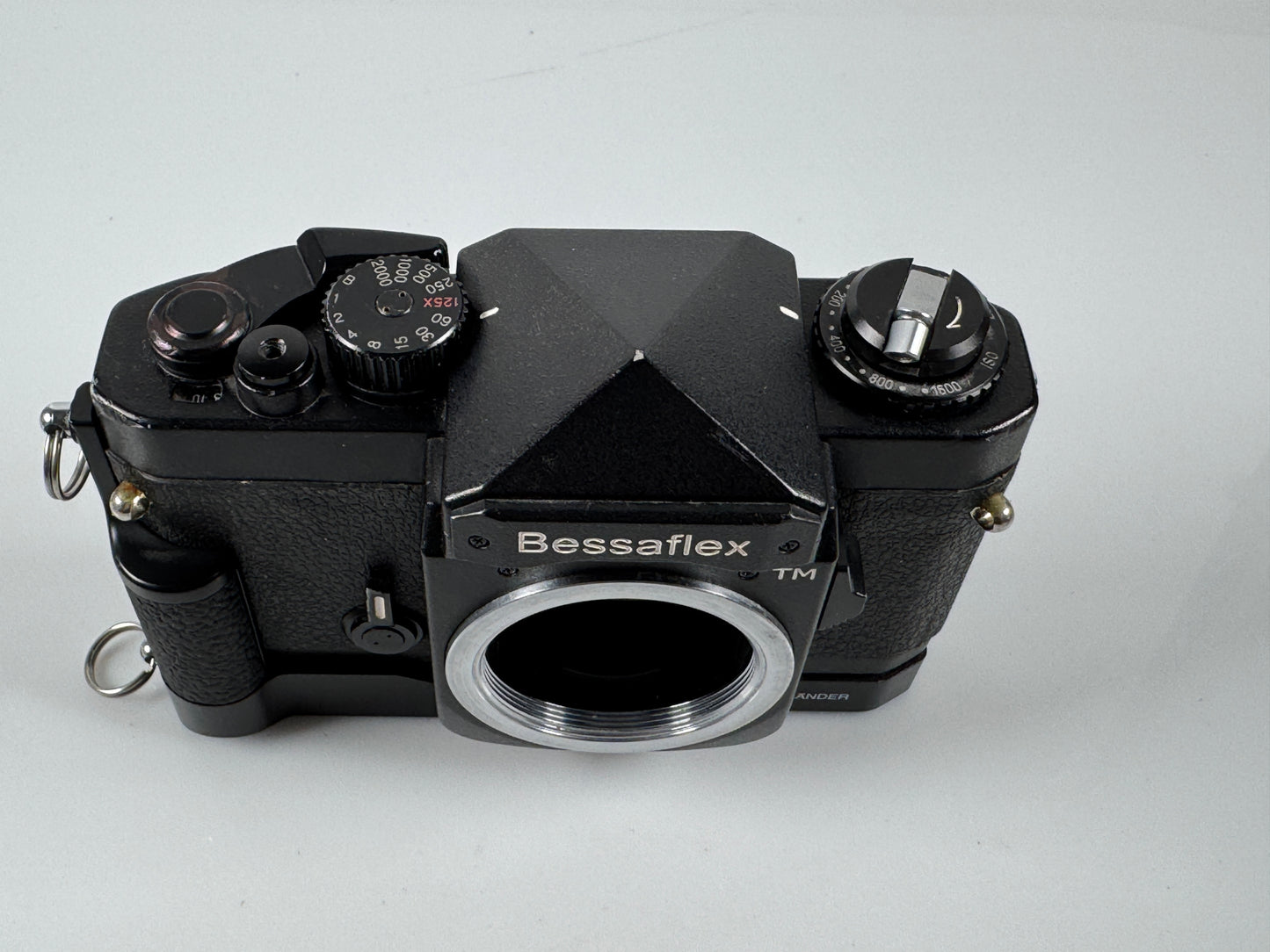 Voigtlander Bessaflex TM Black 35mm SLR Film Camera Body with winder