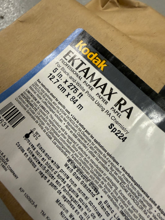 KODAK Ektamax RA FM Glossy PAPER ROLL 5in x 275ft, Roll CAT 120 0708 NOS