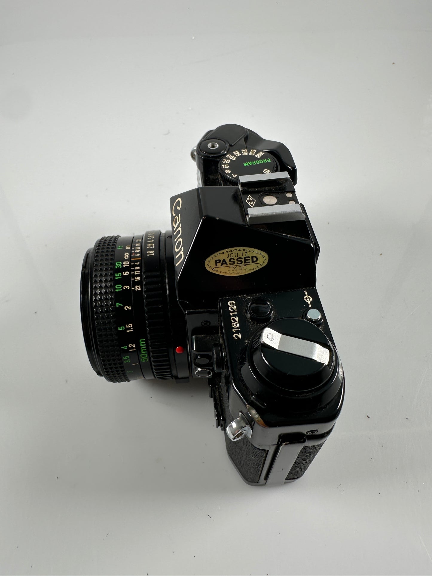 CANON AE-1 program black SLR 35mm Film Camera with 50mm f1.8 E-P rare