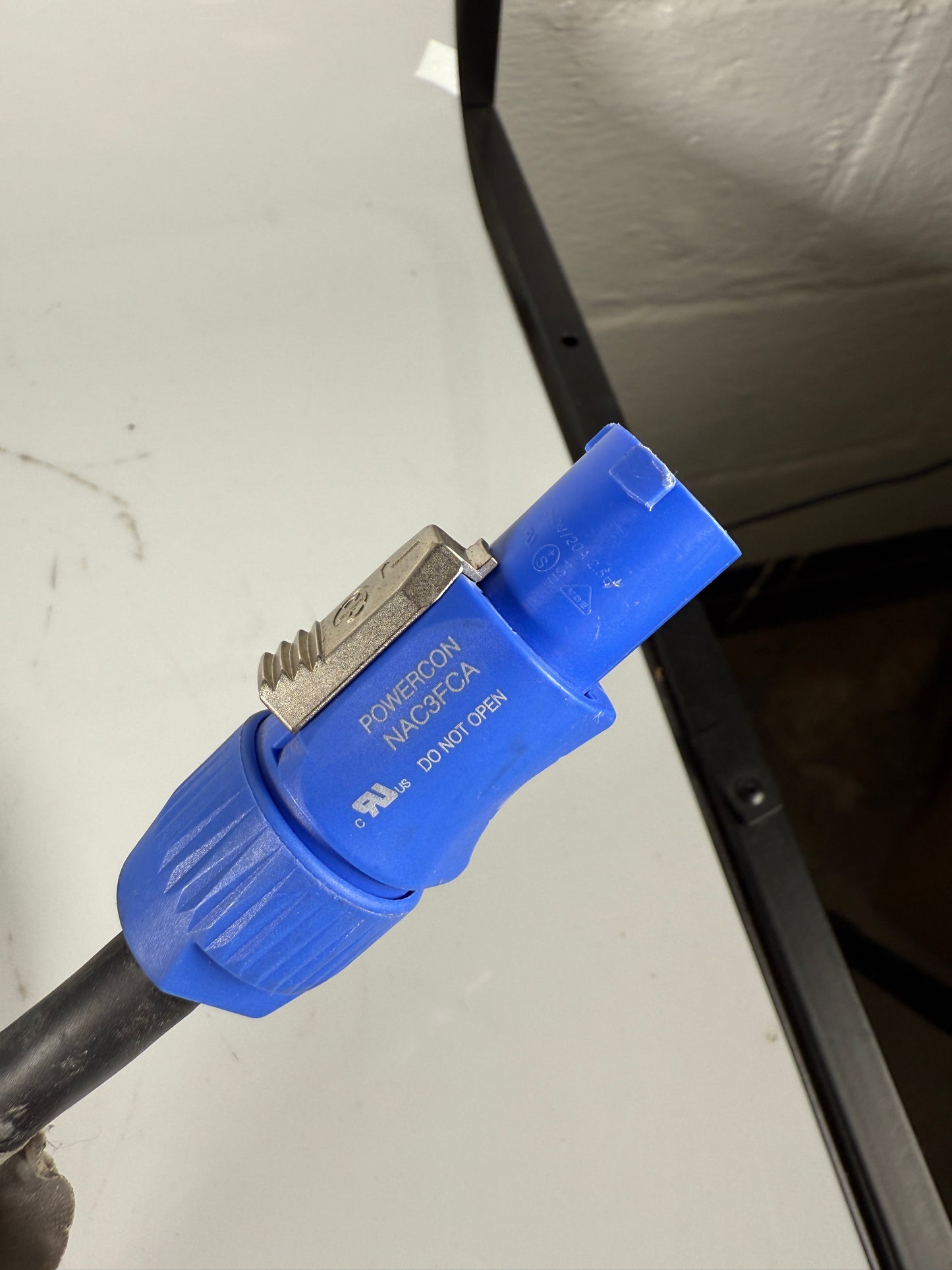 ProPin 15A Male Stage Plug connector to Neutrik Powercon NAC3FCA cable