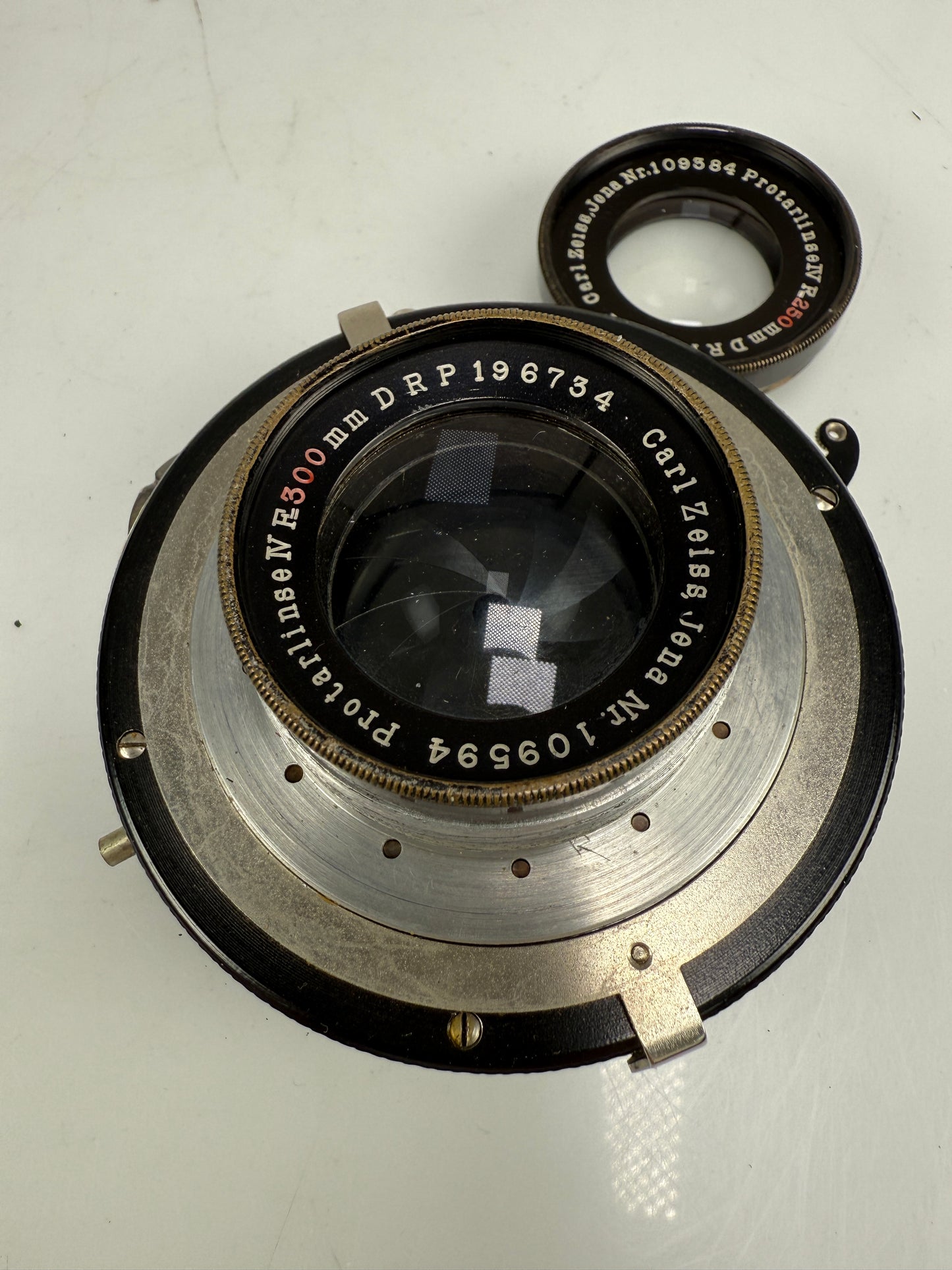 Carl Zeiss Jena Protar 250mm, 300mm, 350mm protarlinse IV in compound shutter