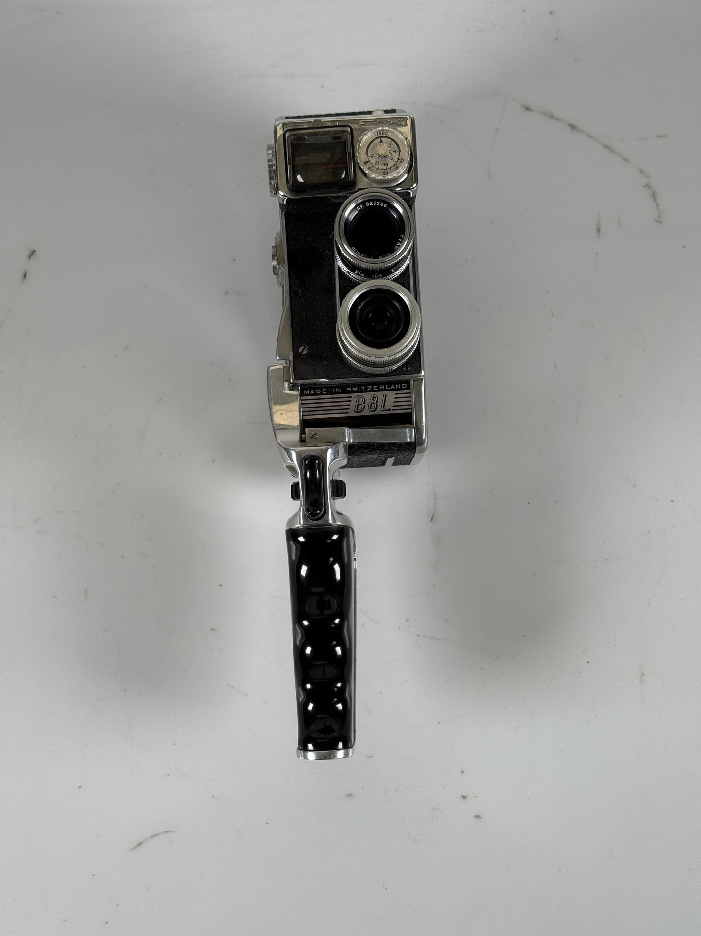 Paillard Bolex B8L Double 8mm Movie Cine Film Camera w/ 13mm and 5.5mm Kern lens