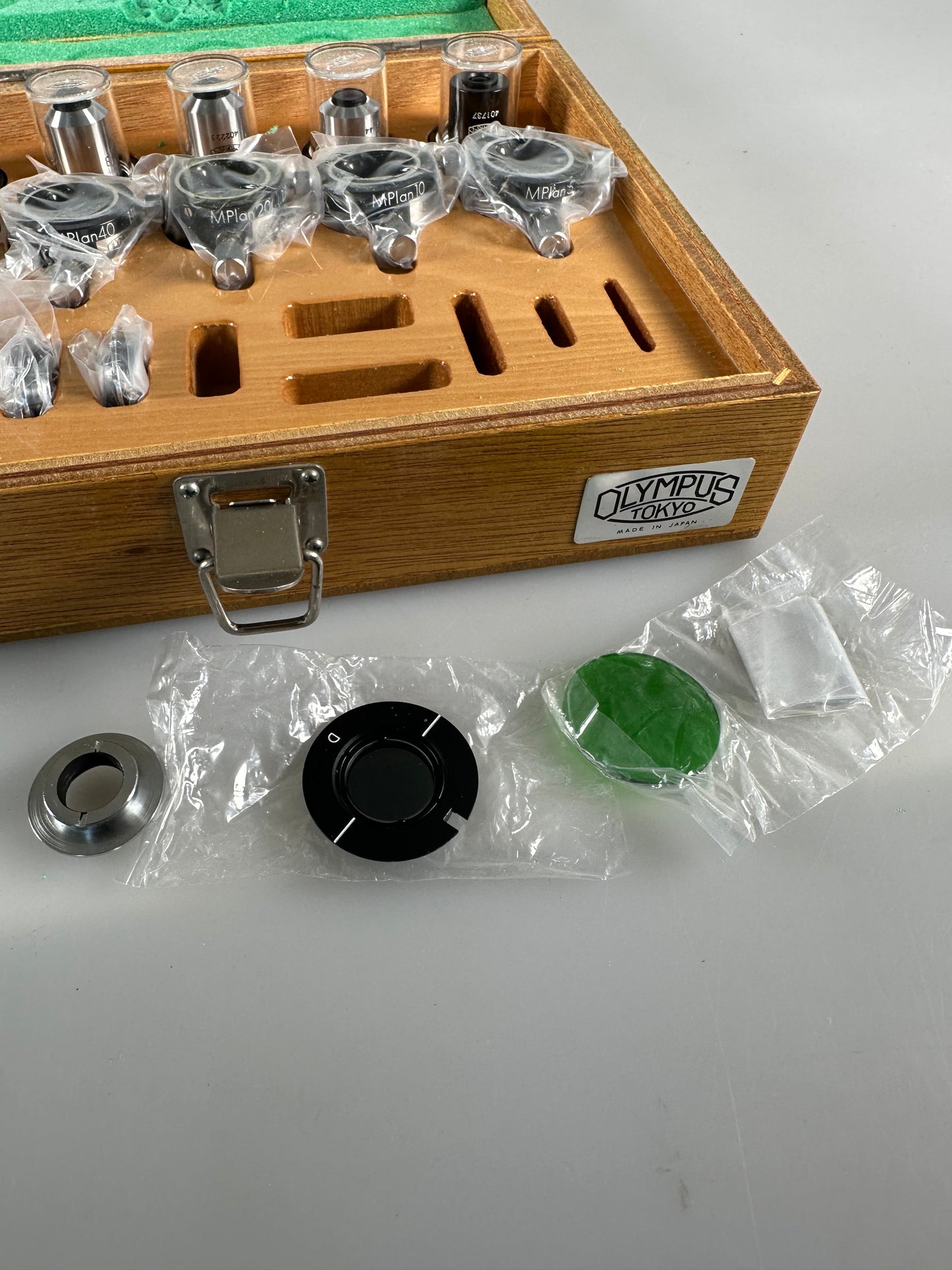 Olympus MPLAN N Objective Lens Set 5N, 10N, 20N, 40N, 100N w/ 1.1x prism
