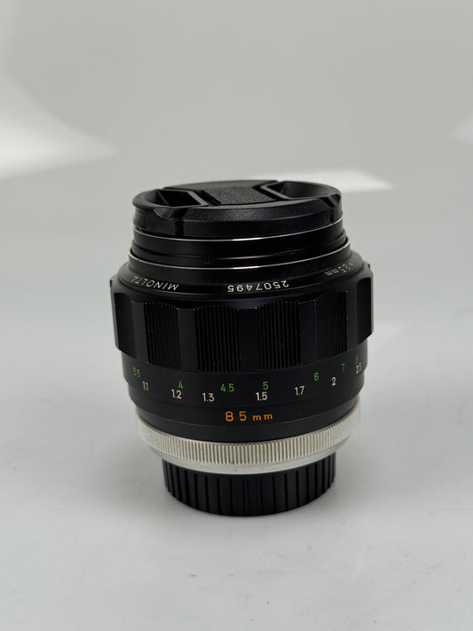 Minolta MC ROKKOR PF 85mm f1.7 MF Portrait Lens