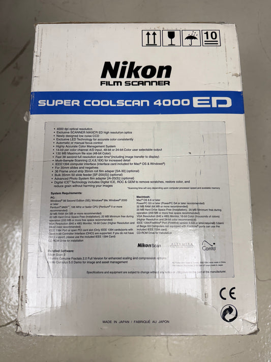 Nikon Super Coolscan 4000 ED Film Scanner original box (Copy)