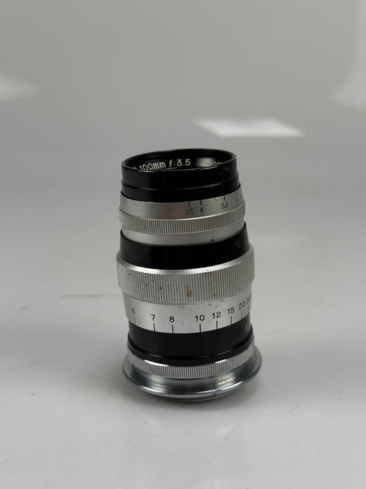 Canon 100mm f3.5 LTM M39 Rangefinder Lens