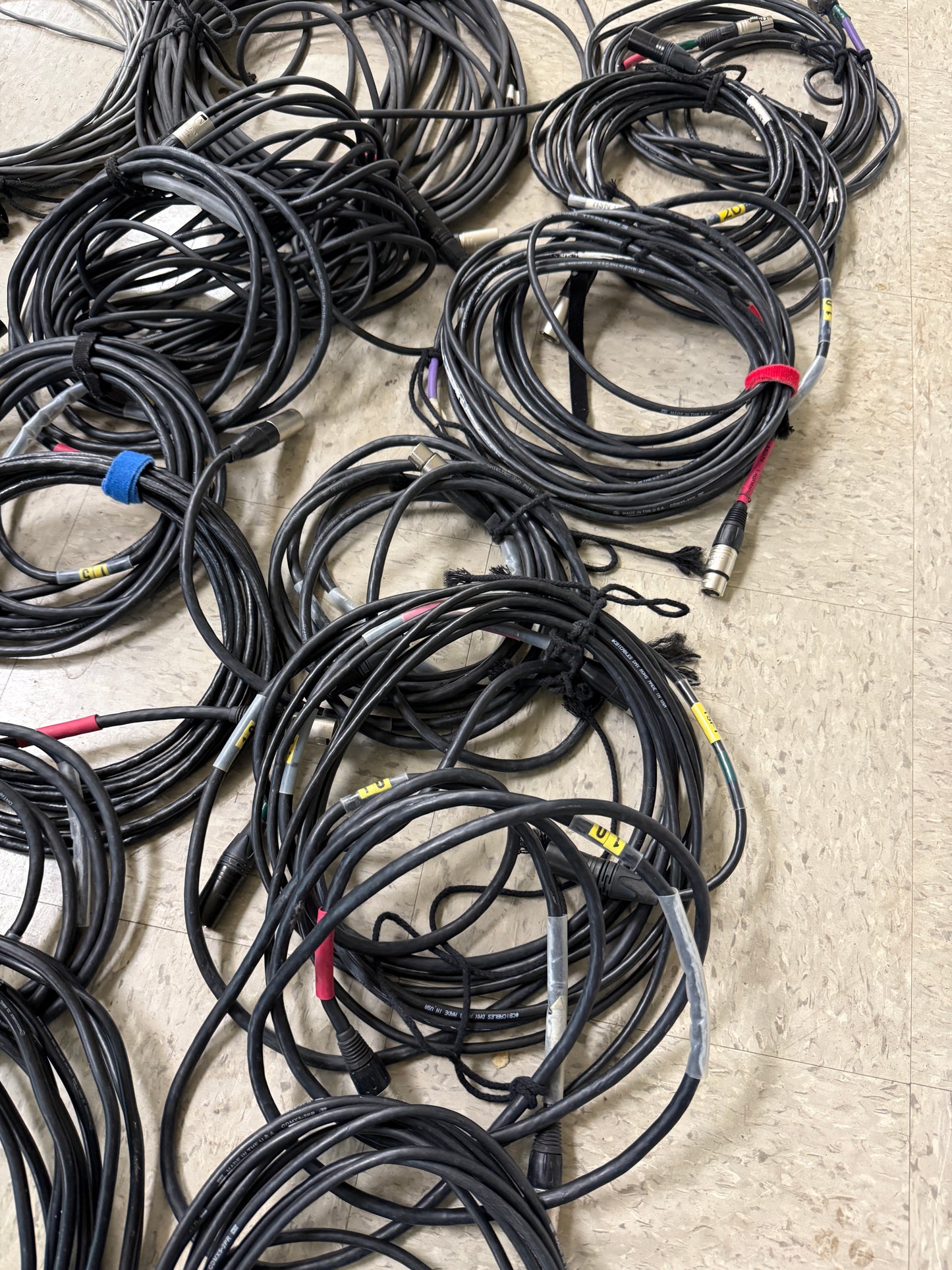 Lot of 50 XLR 5 Pin Male to XLR 5 Pin Female DMX Lighting Cable
