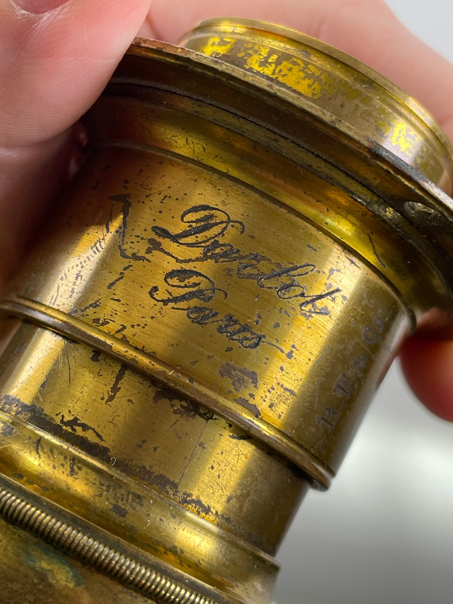 Darlot Paris No 2 Hemispherique Rapide Brass Lens