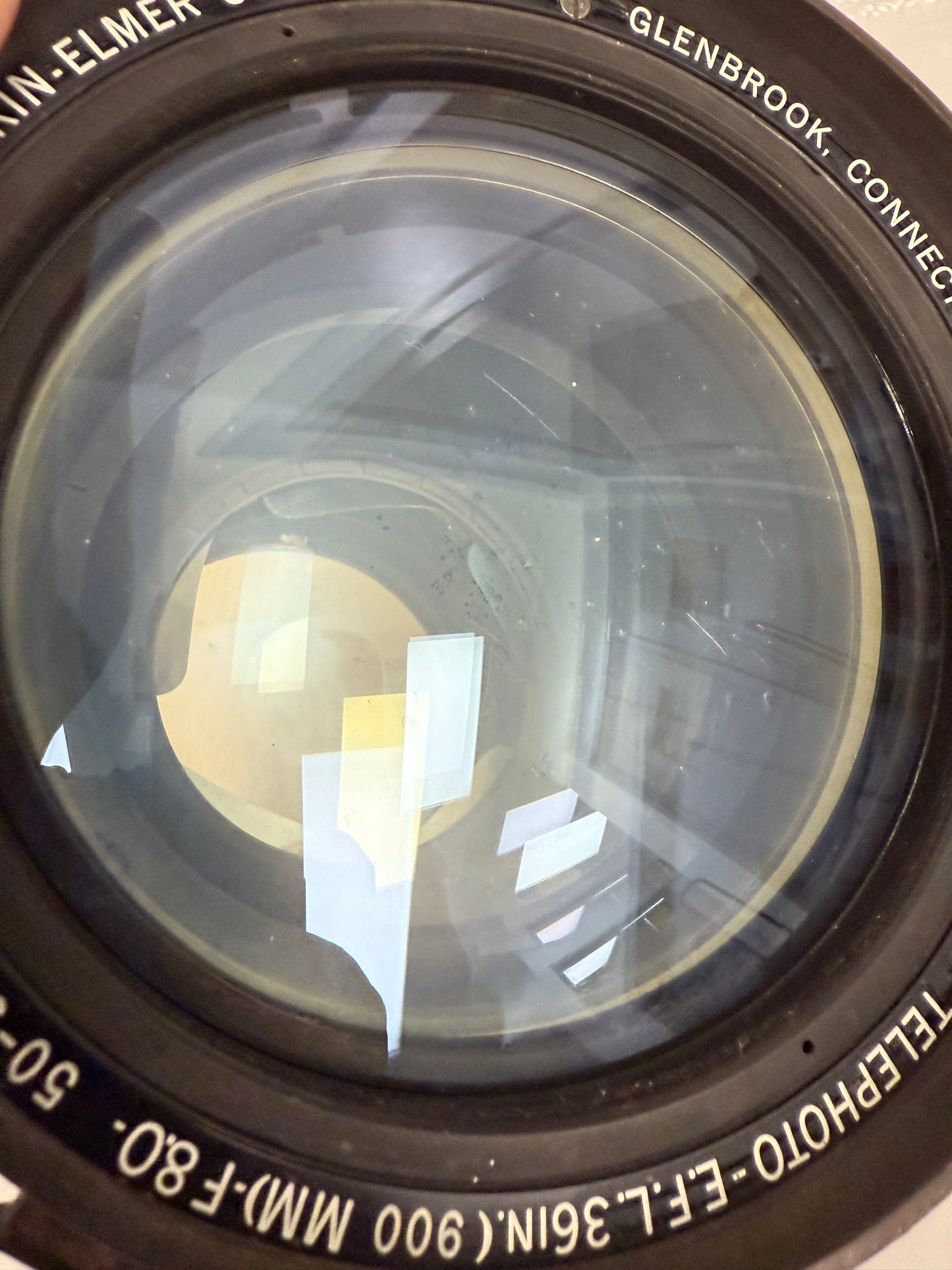 Perkin Elmer telephoto 36 inch 900mm f8 Arial fairchild military camera lens