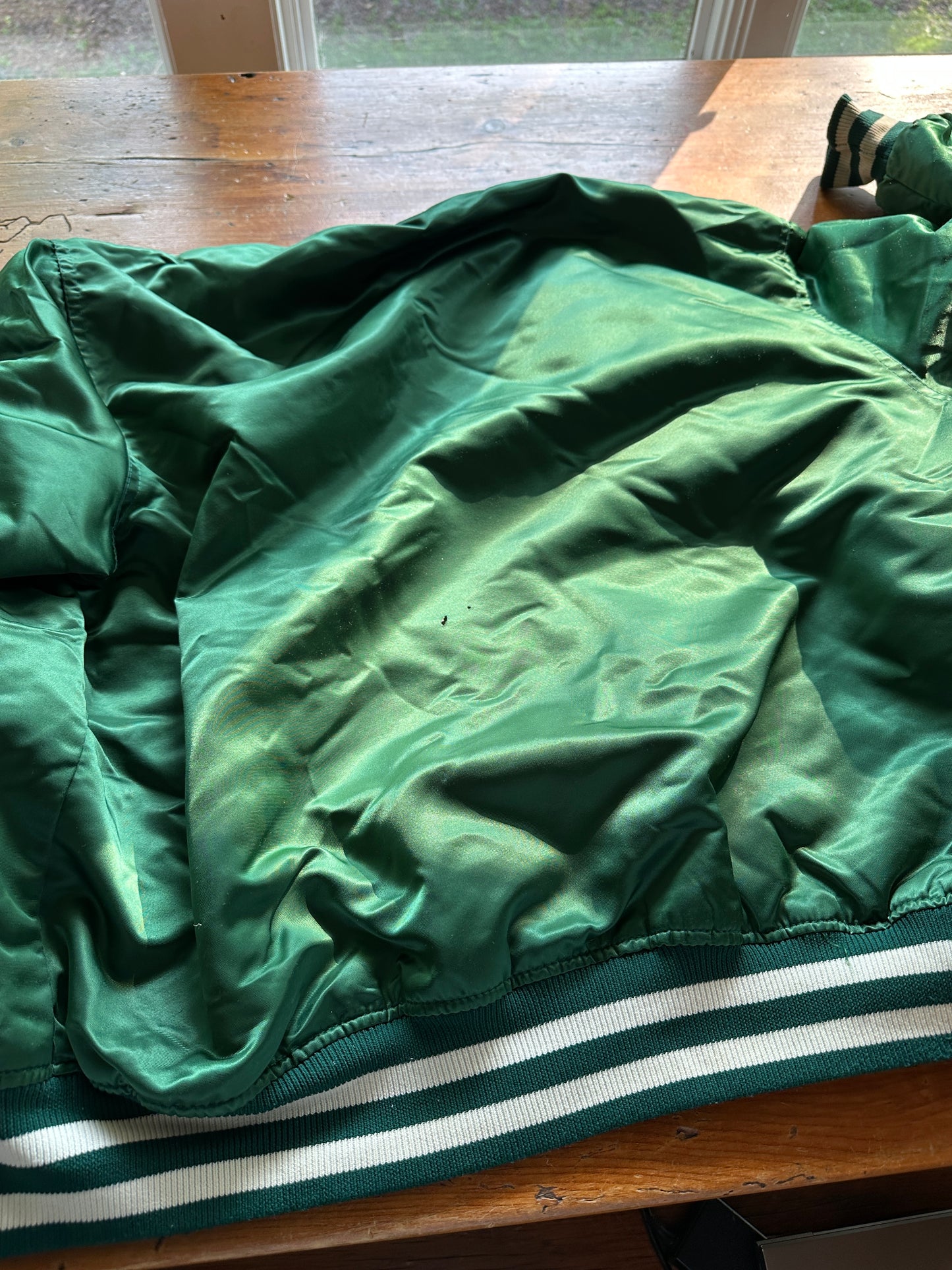 VTG 90s NCAA Michigan State Spartans STARTER SATIN JACKET SIZE XL