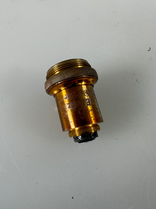 Leica LEITZ Wetzlar Brass Microscope lens OBJECTIVE 6 Univ of Penn