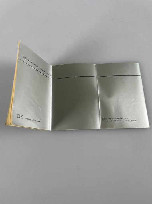 ROLLEI 35 Camera Original Instructions Owner Manual