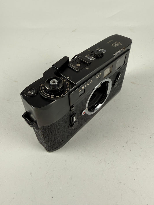 Leica M5 Late 3 Lug Black Chrome 35mm Rangefinder Film Camera