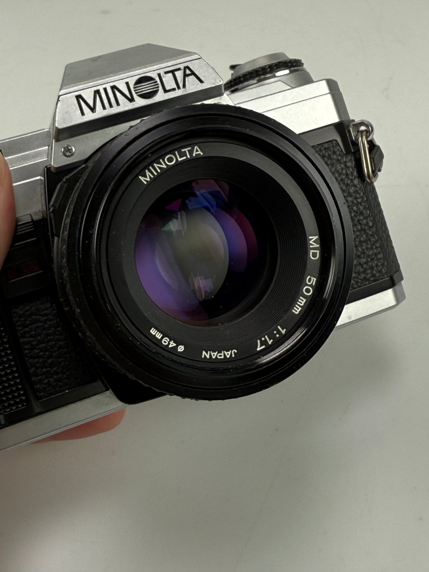 Minolta X-370 35mm SLR Film Camera w/ MD Rokkor-X 50mm f1.7 Lens