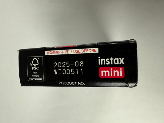 Fujifilm Instax Mini Black Film - 10 Exposures - 2025
