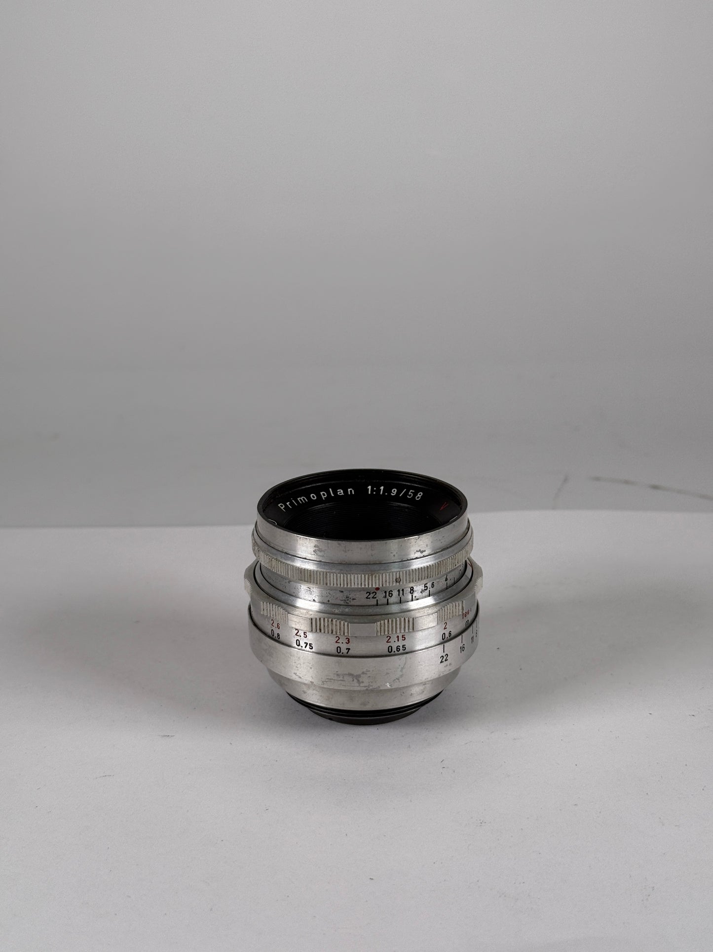 Meyer Optic PRIMOPLAN "RED V" 58mm f1.9 SILVER - M42 mount