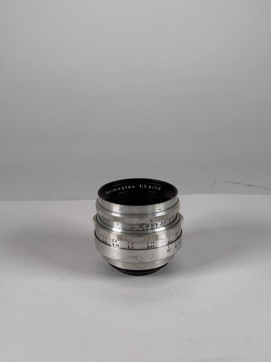 Meyer Optic PRIMOPLAN "RED V" 58mm f1.9 SILVER - M42 mount
