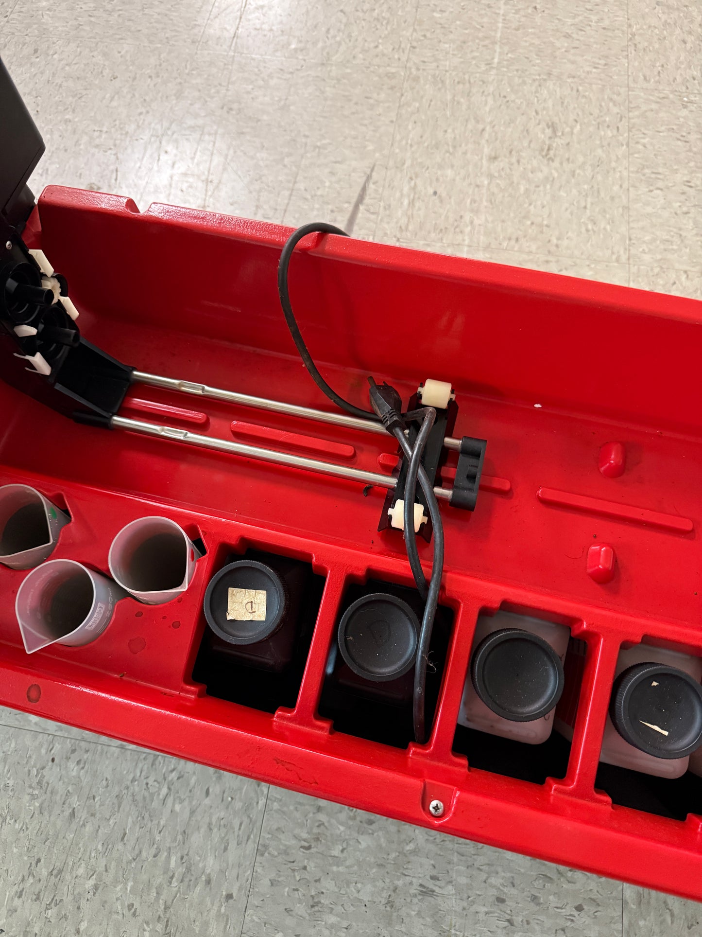 JOBO CPP2 processor with Bottles, Grad Cylinders, Lift