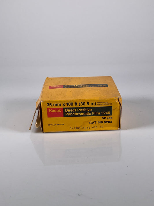 Kodak Direct Positive Panchromatic Film 5246 35mm 100ft RARE