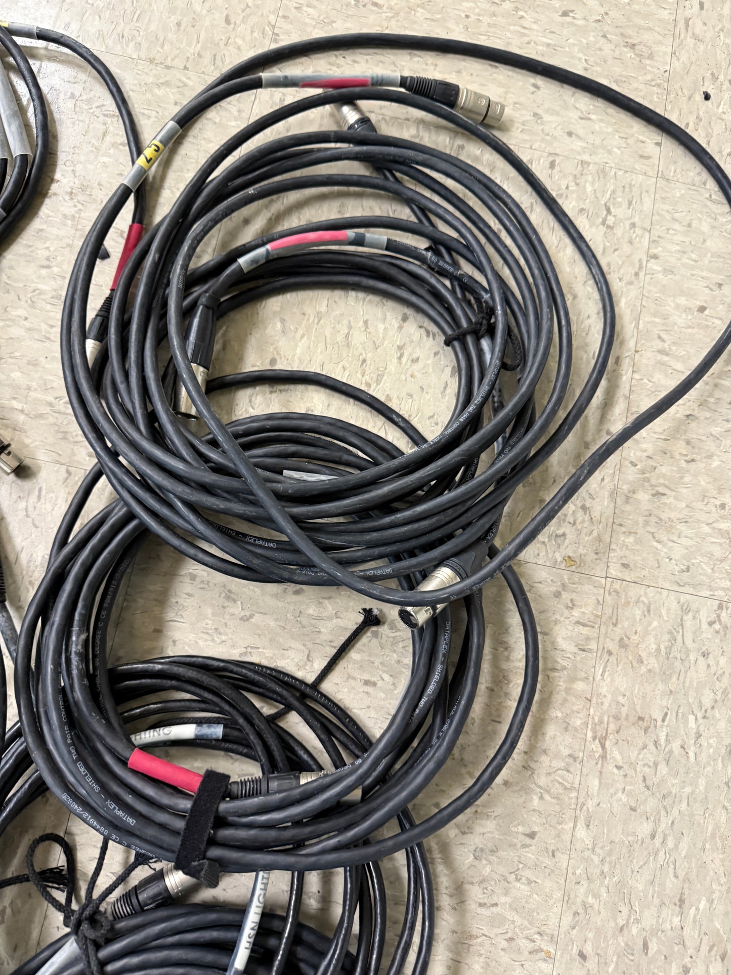Lot of 49 XLR 5 Pin Male to XLR 5 Pin Female DMX Lighting Cable