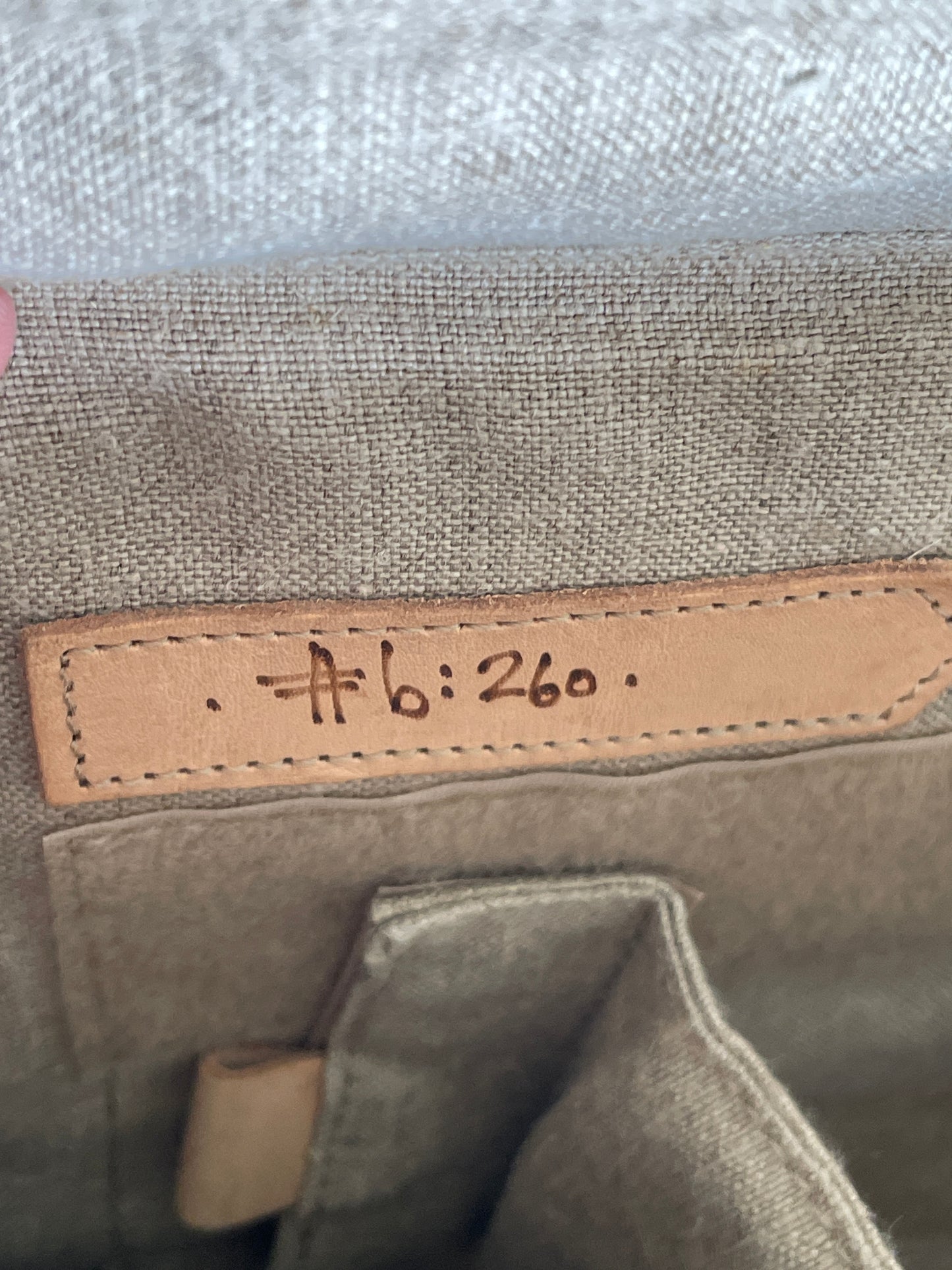 Fogg B-Sharp Camera Bag Satchel khaki tan Fabric & brown leather