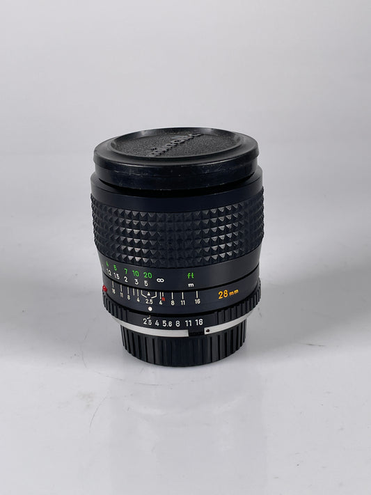 Minolta MC W.Rokkor SI 28mm f2.5 Wide angle MF Lens