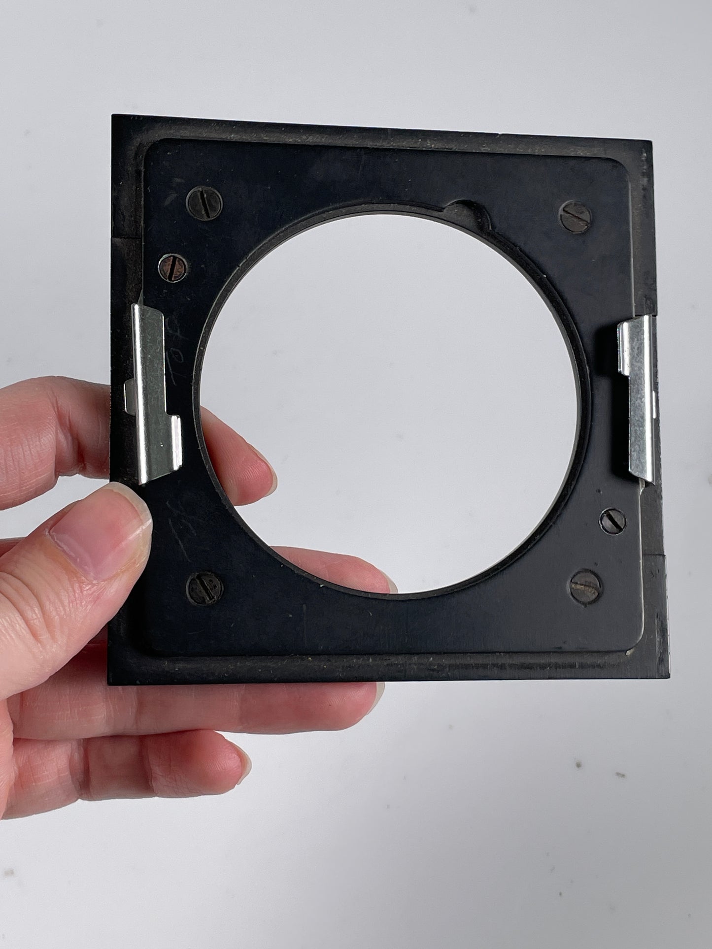 Graflex Metal Lens Board Adapter 4X4" Type "C" to 3⅝" Pressed