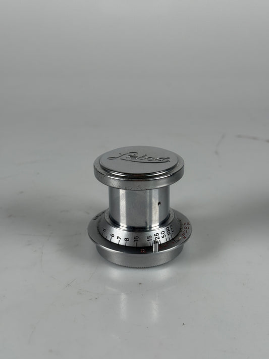 Leica Leitz 50mm (5cm) f3.5 Elmar M39 Collapsible Lens red scale