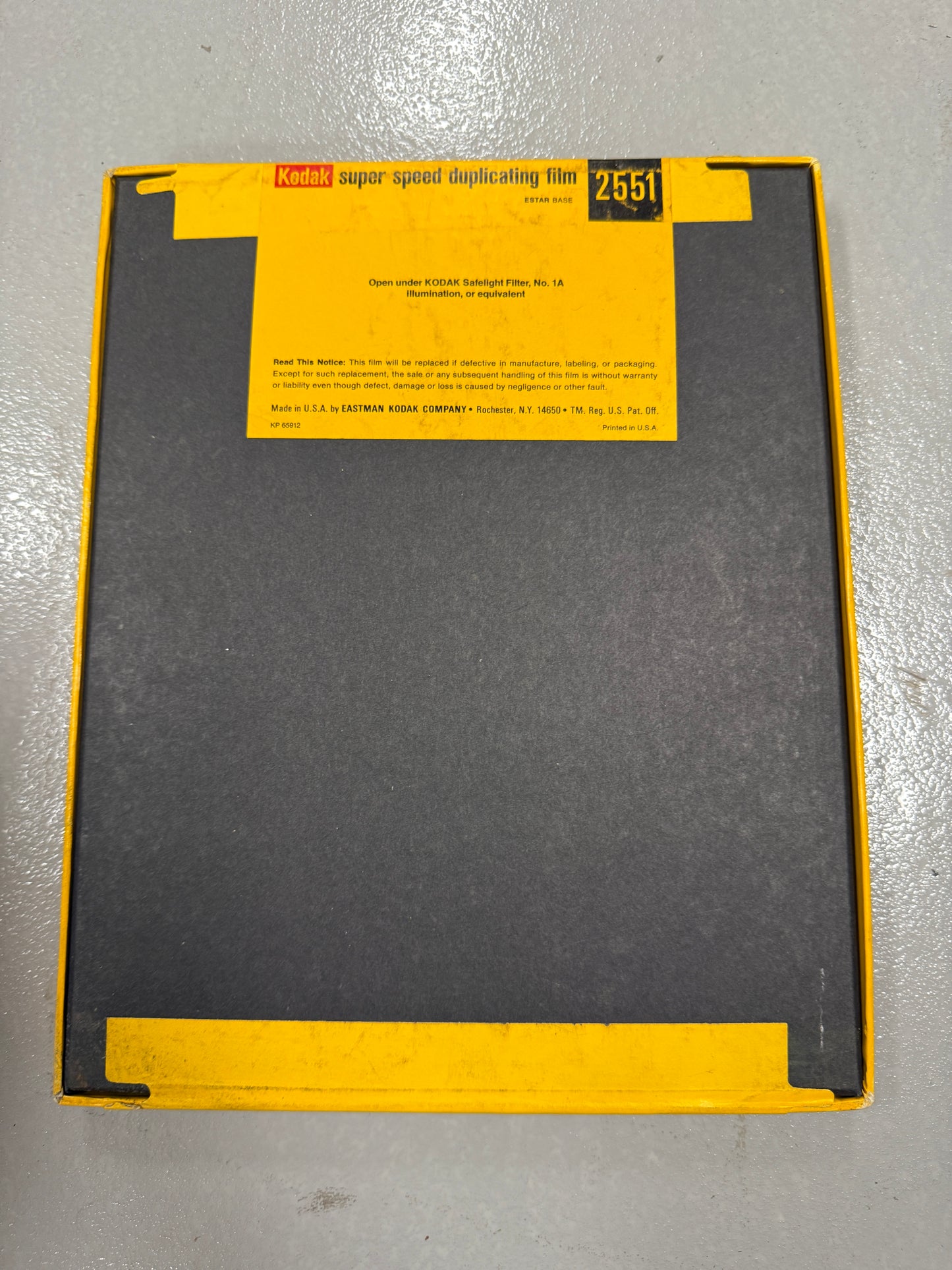 Expired 8x10 KODAK 2551 Super Speed Duplicating Large Format Film 50 Sheets 1976