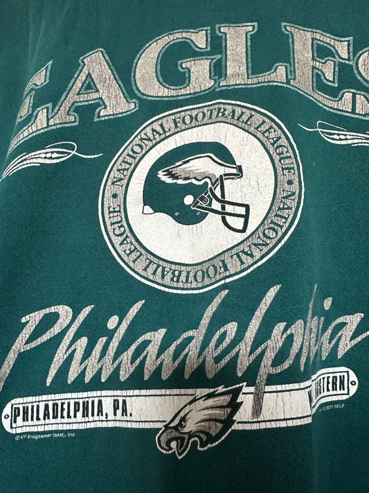 Vintage CSA Nutmeg Green Philadelphia Eagles Crew Neck M