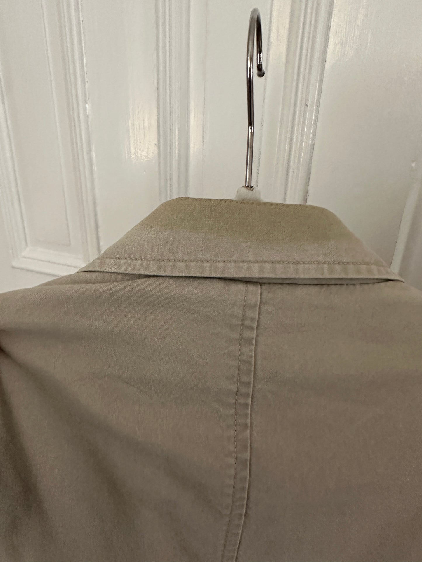 LL Bean Jacket M Brown Beige Cotton Sport Coat Blazer Unstructured Unlined 40R Vintage