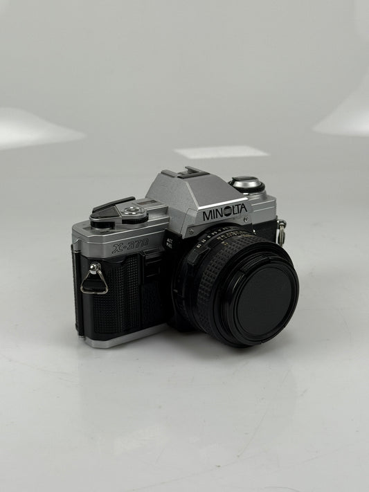 Minolta X-370 35mm SLR Film Camera w/ MD Rokkor-X 50mm f1.7 Lens