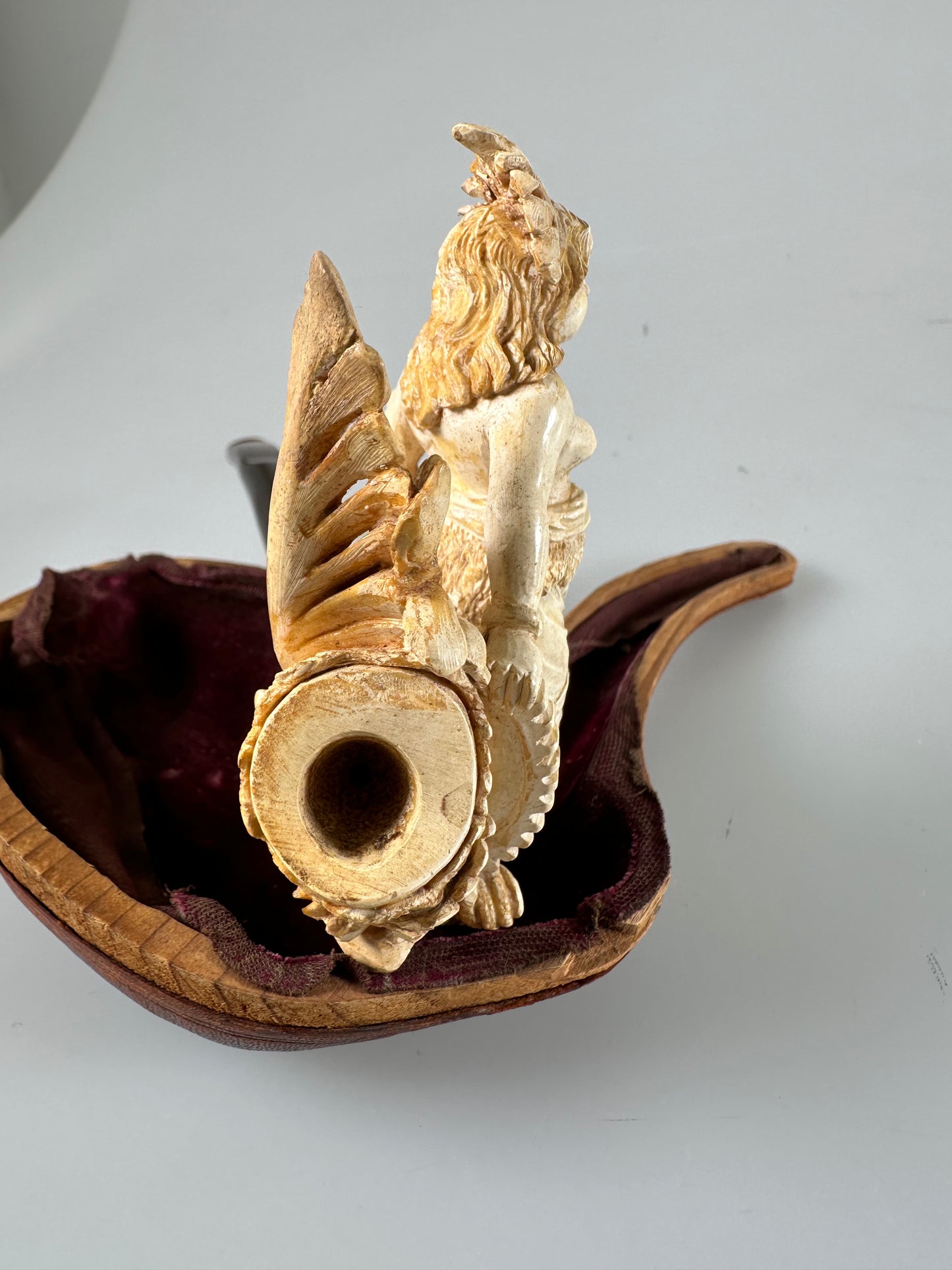 Meerschaum Handmade carved Pipe Ocean, seashell, woman