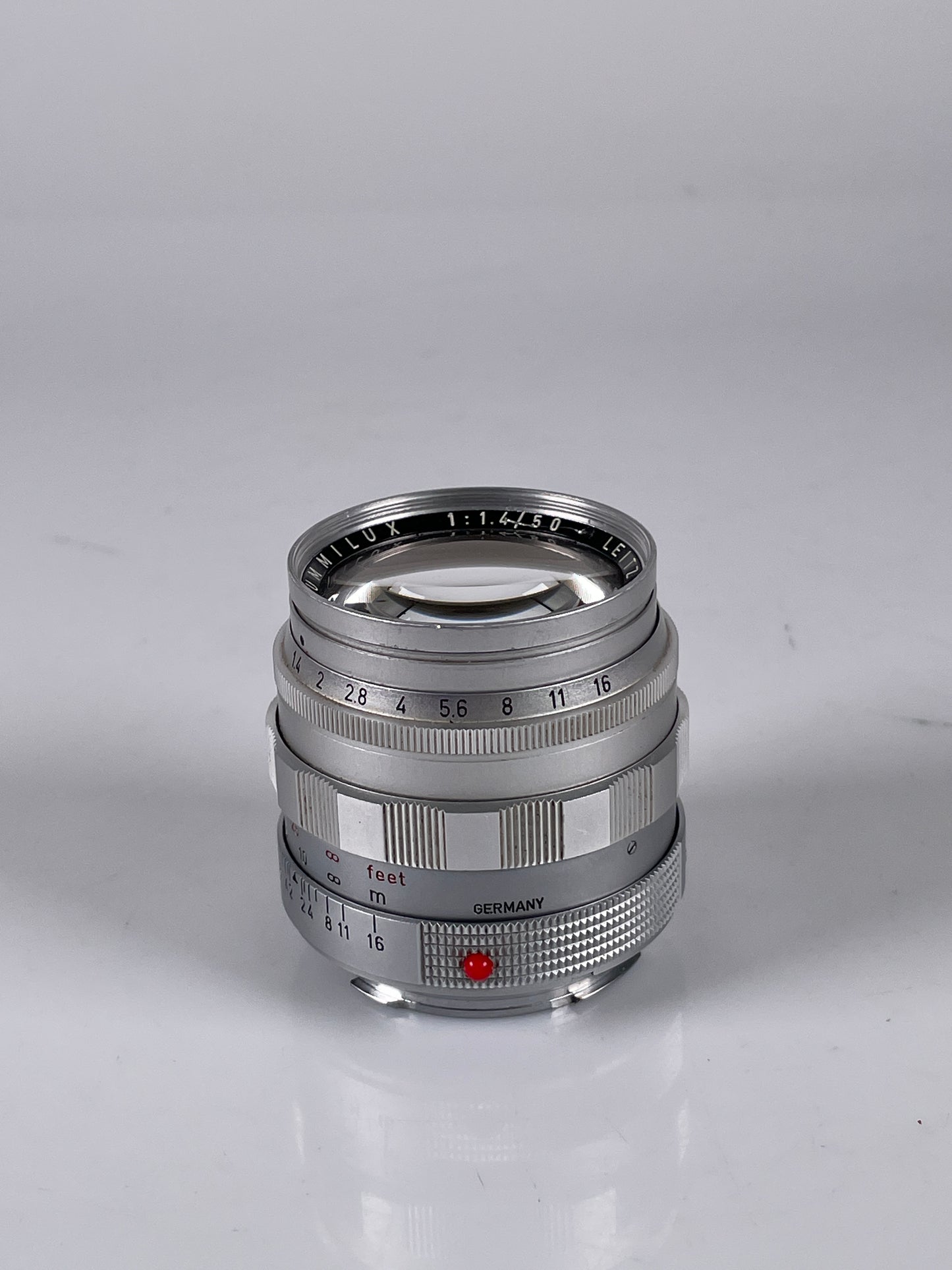LEITZ Leica Summilux M 50mm F1.4 E43 Chrome Lens V1 version 1 Scalloped