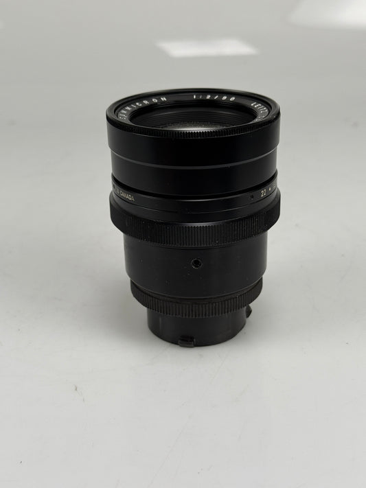 Leica Leitz Summicron M 90mm F2 Black Lens converted to cinema movie camera mount