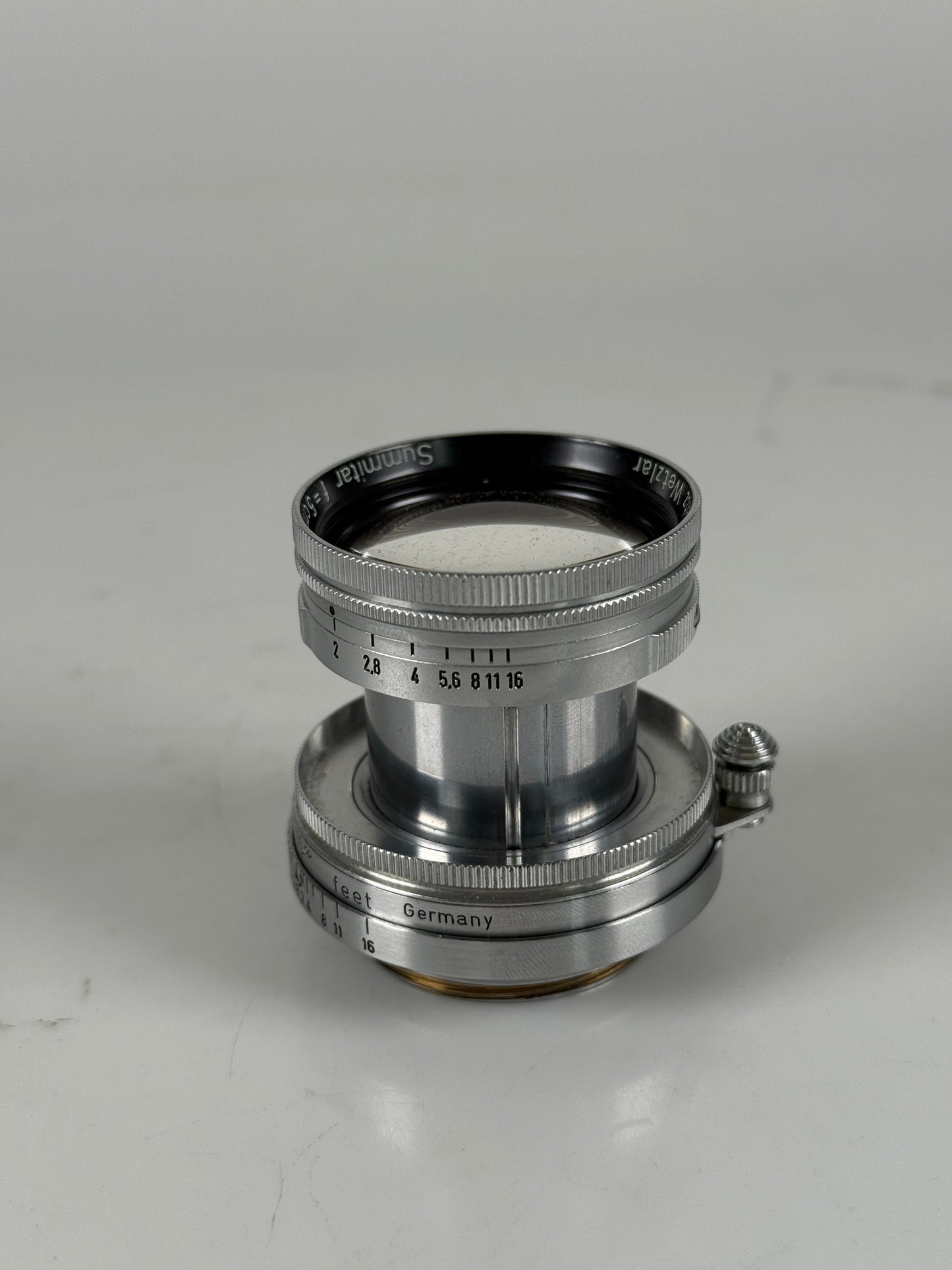 Leica Summitar 5cm f2 Ltm screwmount rangefinder lens Chrome