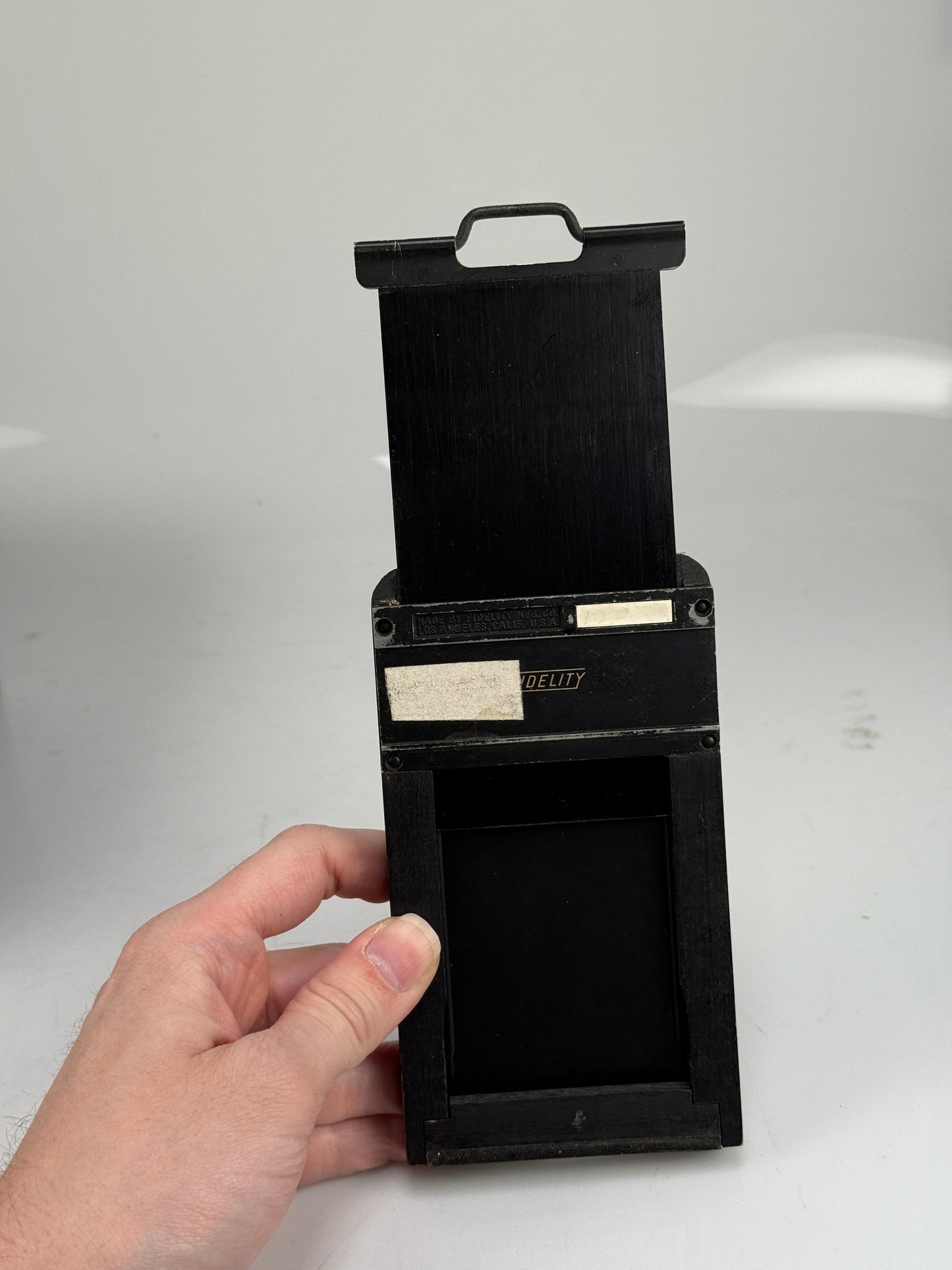 Lot of 9 Fidelity Deluxe 2-1/4 x 3-1/4" (6x9cm) wood Cut Film Holders