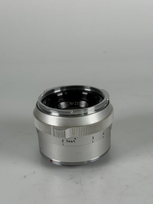 Carl Zeiss Planar 50mm f2 Contarex Mount chrome silver