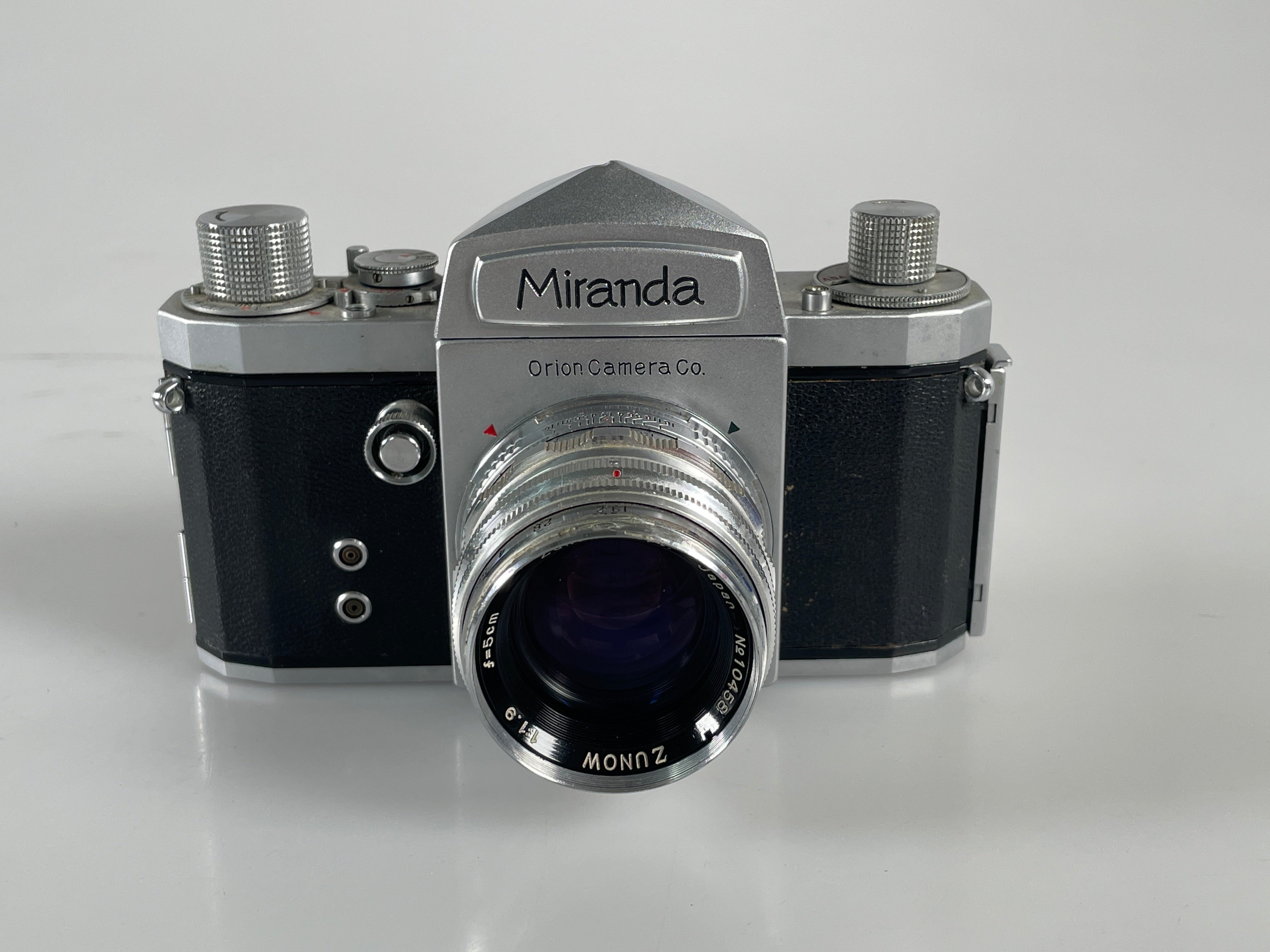 Miranda Orion Camera Co w/ Zunow 5cm f1.9 Miranda 44mm screw mount len