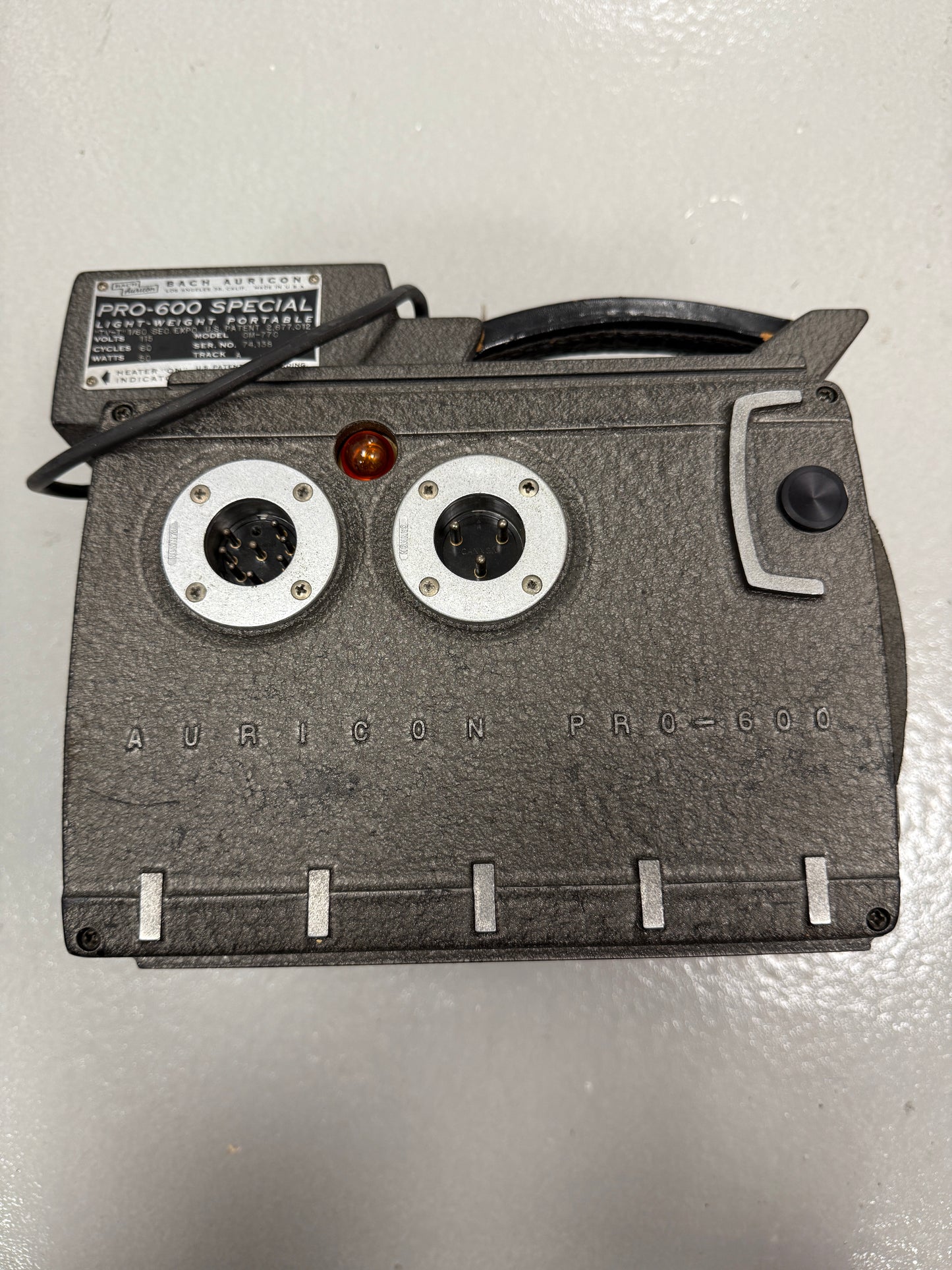 BACH Auricon Pro-600 special lightweight portable 16mm Cinema Sound Camera