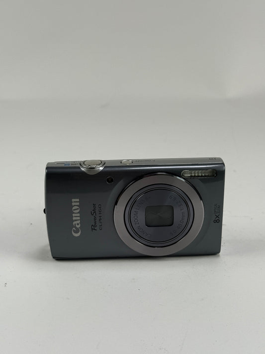 Canon PowerShot ELPH 160 Digital Camera Digicam 8x Optical Zoom Grey Gray