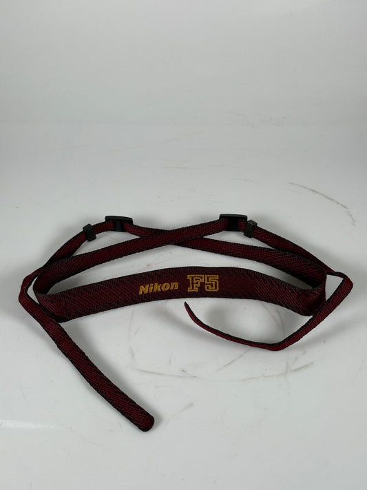 Nikon F5 Shoulder / Neck Strap Burgundy/Gold