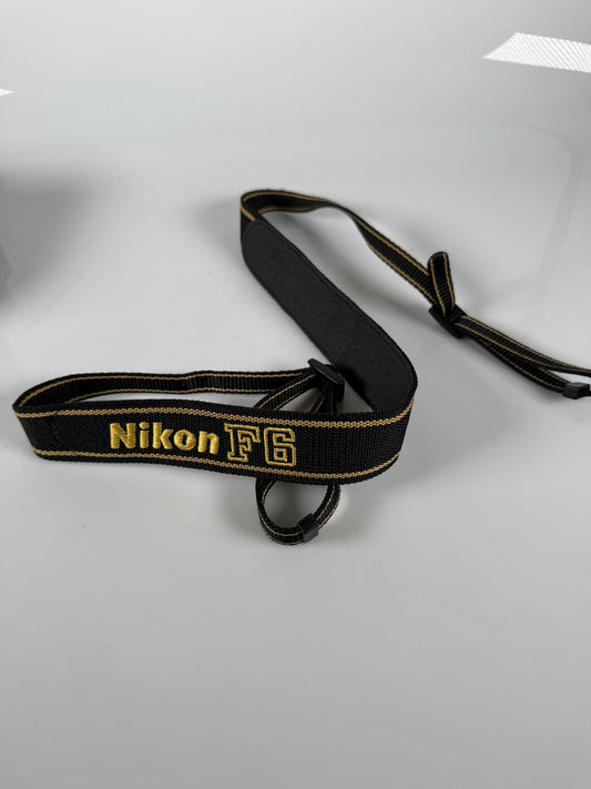 Nikon F6 Black / Gold Genuine Camera Neck Strap