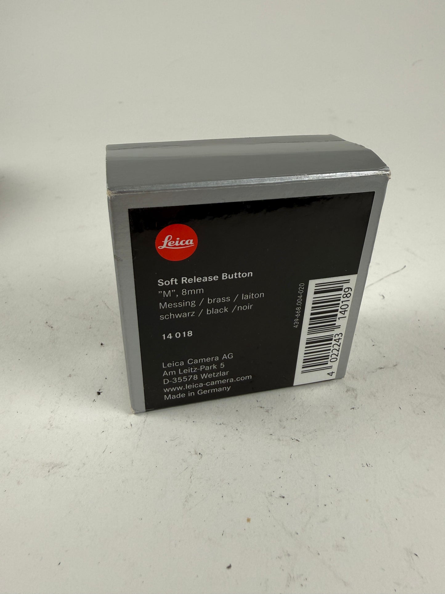 Leica M-System Soft Release Button 8mm Black with "M" logo #14018